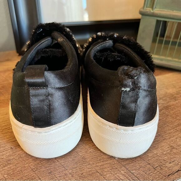 ALDO Black Dreaclya Rhineshone Jeweled slip on sneakers 8 - Picture 10 of 16